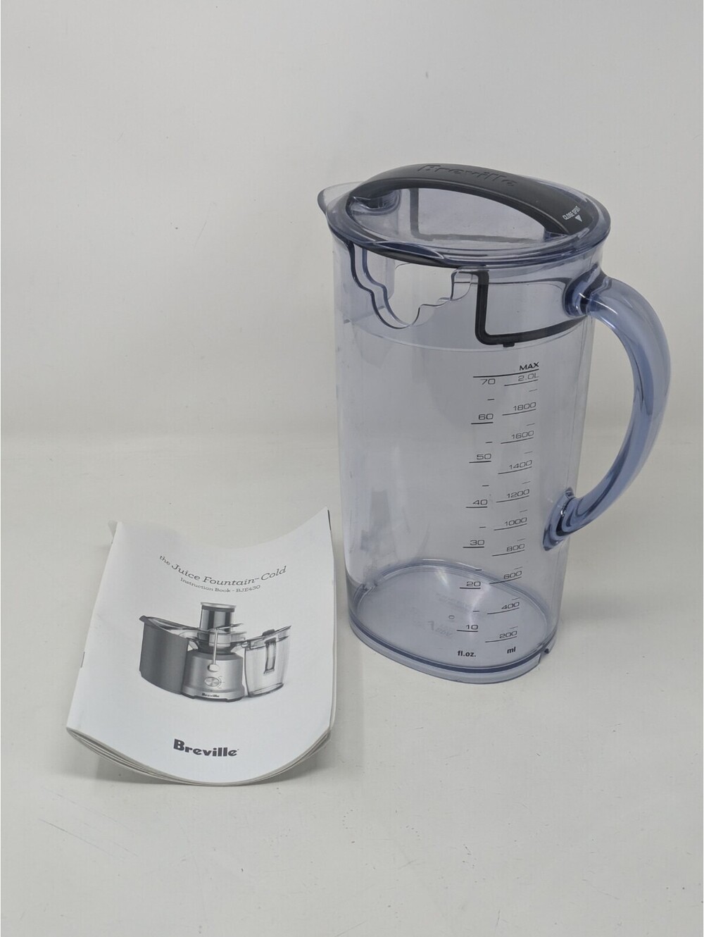 Breville Juice Fountain Juicer Pitcher Jug Replacement 70oz BJE430 W/ Lid